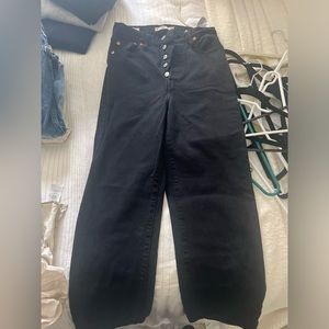 Levi’s ribcage ankle straight jeans in black